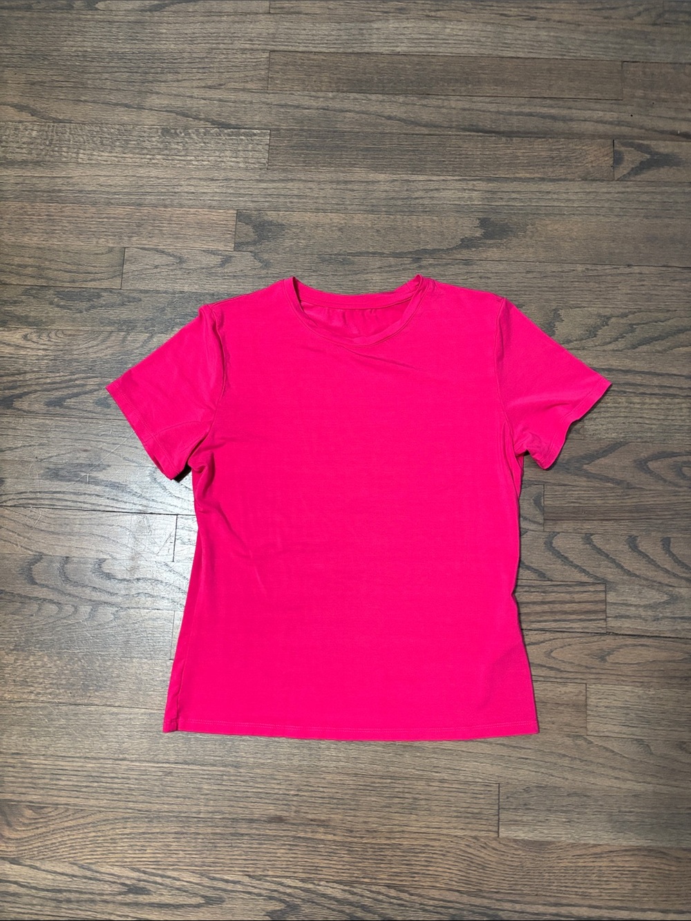 Women's Hot Pink Short Sleeve Crewneck Tee